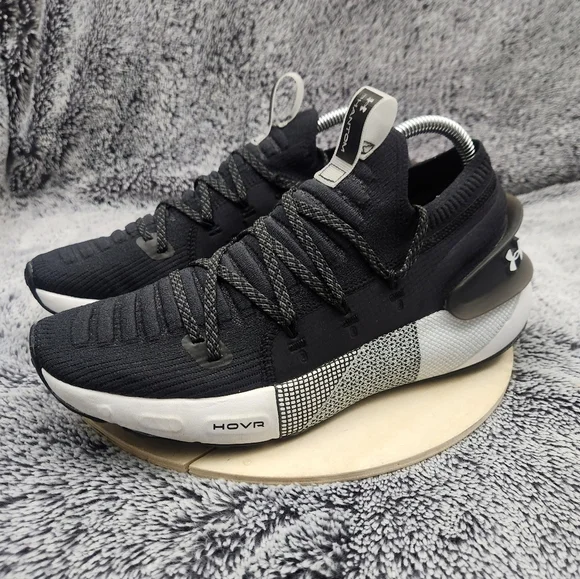 Under Armour Men’s Black & White HOVR Phantom 3 Running Shoes Size 9.5 - Picture 4 of 9